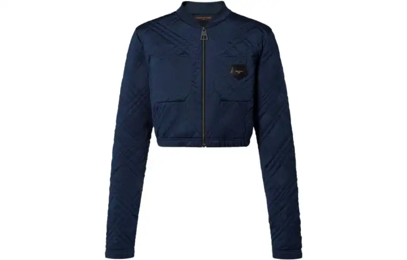 LOUIS VUITTON SS23 Cropped Coat Women's Dark Blue