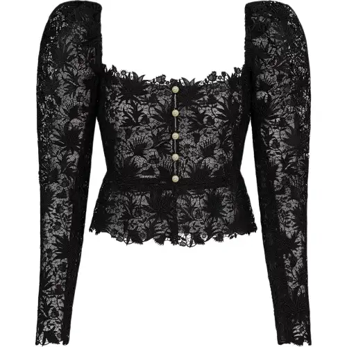 DIOR SS25 Cropped Coat Women's Black