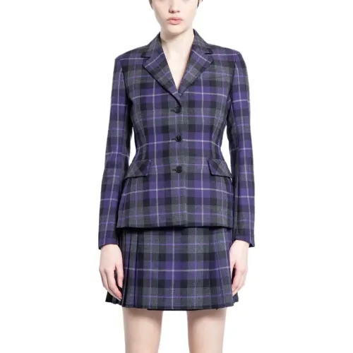 DIOR Checkered Button Up Fitted Jacket