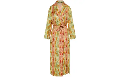 GUCCI Coats Women's Multicolor Lapel Moderate Straight Fit