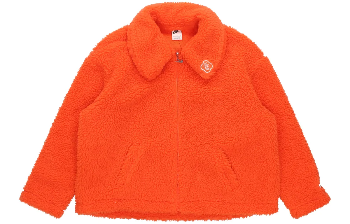 Nike Chinese New Year Velvet Jackets Women's Orange Lapel Moderate