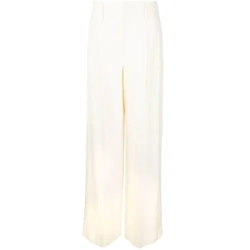 Bottega Veneta Casual Pants Women's White Moderate Straight Fit Pants