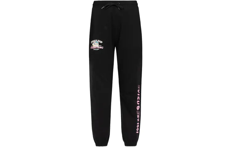 EVISU Casual Pants Women's Black Moderate Sweatpants
