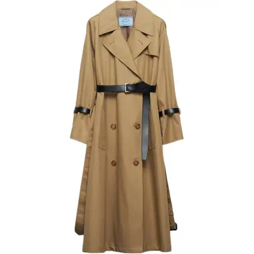 PRADA Coats Women's Khaki Lapel Moderate