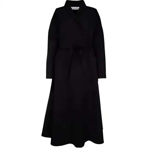 DIOR Coats Women's Black Lapel Moderate