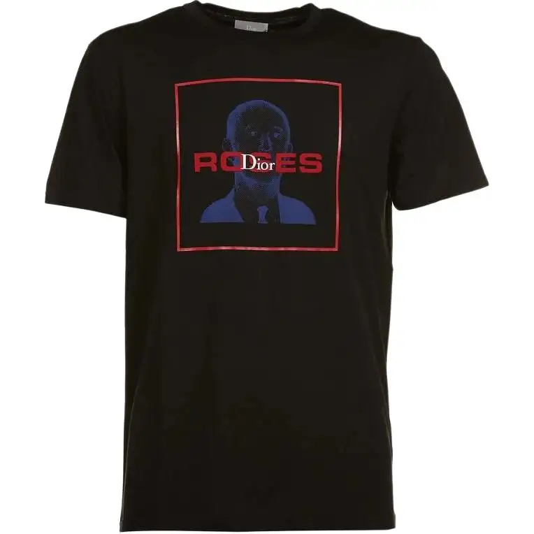 DIOR T Shirts Men's Black Crew Neck