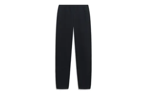 Li Ning China Li Ning Knitted Sweatpants Women's Black Moderate Straight Fit Pants