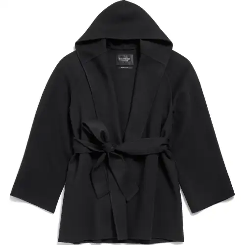 Balenciaga Belted Blanket Jacket