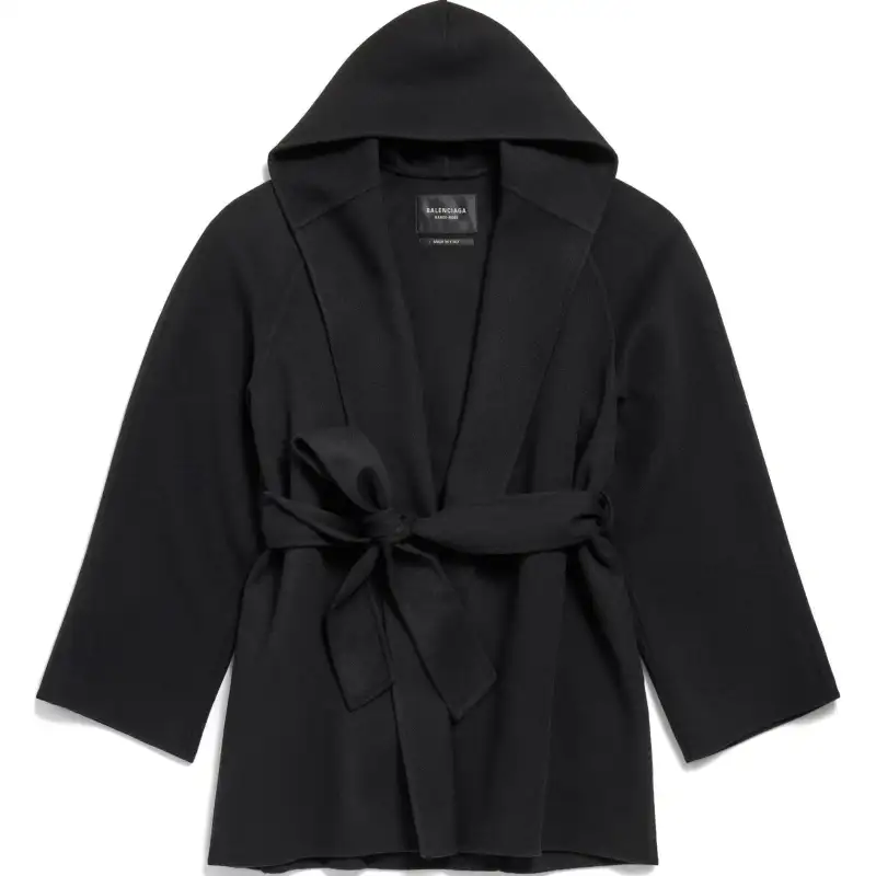 Balenciaga Belted Blanket Jacket