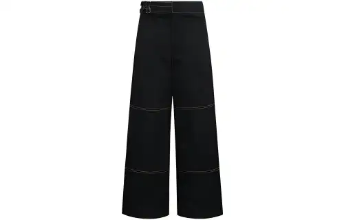 EVISU Casual Pants Women's Black Moderate Wide Leg Pants