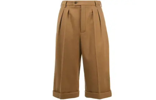 SAINT LAURENT Casual Pants Women's Brown Moderate Straight Fit Pants