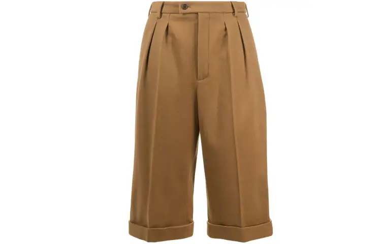 SAINT LAURENT Casual Pants Women's Brown Moderate Straight Fit Pants