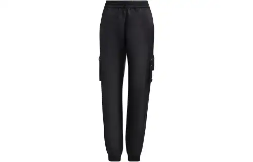 Adidas Originals Knitted Sweatpants Women's Black Moderate Cuffed Pants
