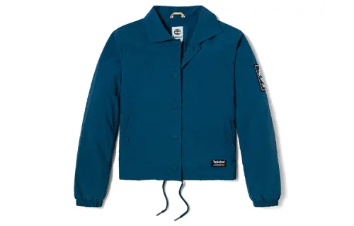 Timberland Cropped Coats Women's Blue Lapel Moderate