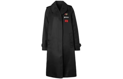 Burberry Trench Coats Women's Black Lapel Moderate