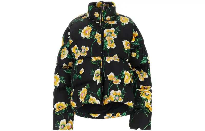 Balenciaga Short Down Jacket Black/Yellow