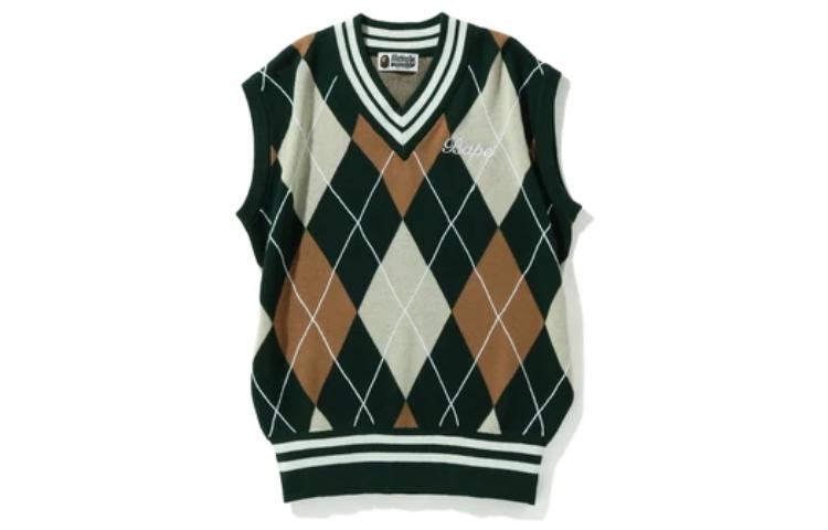 Женский жилет A BATHING APE BAPE Embroidery Argyle Knit Vest (разноцветный)