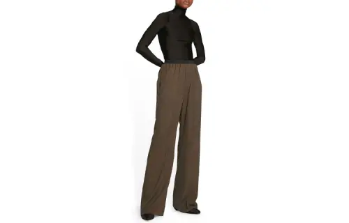 Balenciaga Casual Pants Women's Brown Moderate Straight Fit Pants