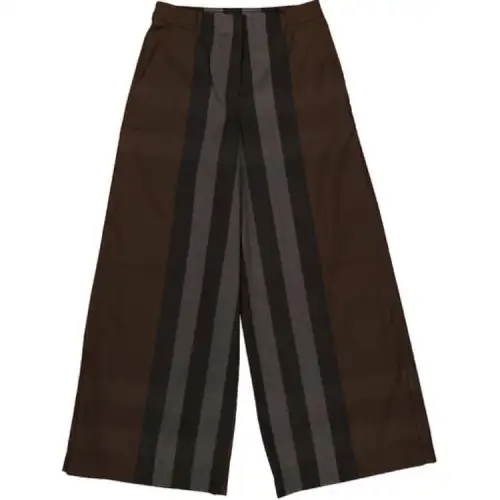 Burberry check-pattern wide-leg trousers