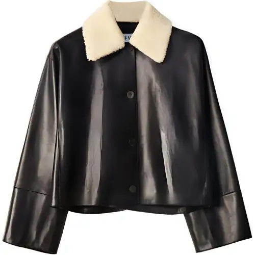 LOEWE Parka Coats Women's Black Lapel Moderate