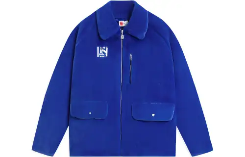 Li Ning Velvet Jackets Women's Bright Blue Lapel Moderate