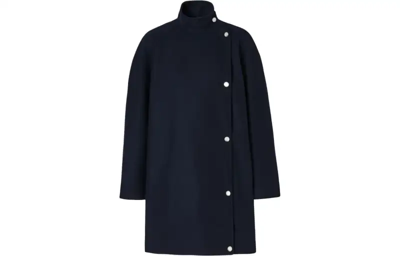 Burberry Velvet Jackets Women's Navy Turtleneck Moderate