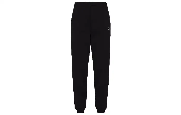 Vetements Knitted Sweatpants Women's Black Moderate Straight Fit Pants