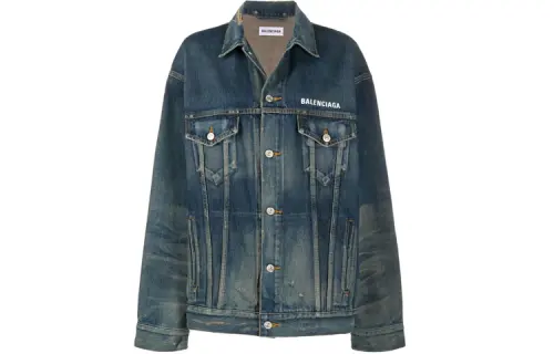 Balenciaga Denim Jacket Loose Fit Women's Denim