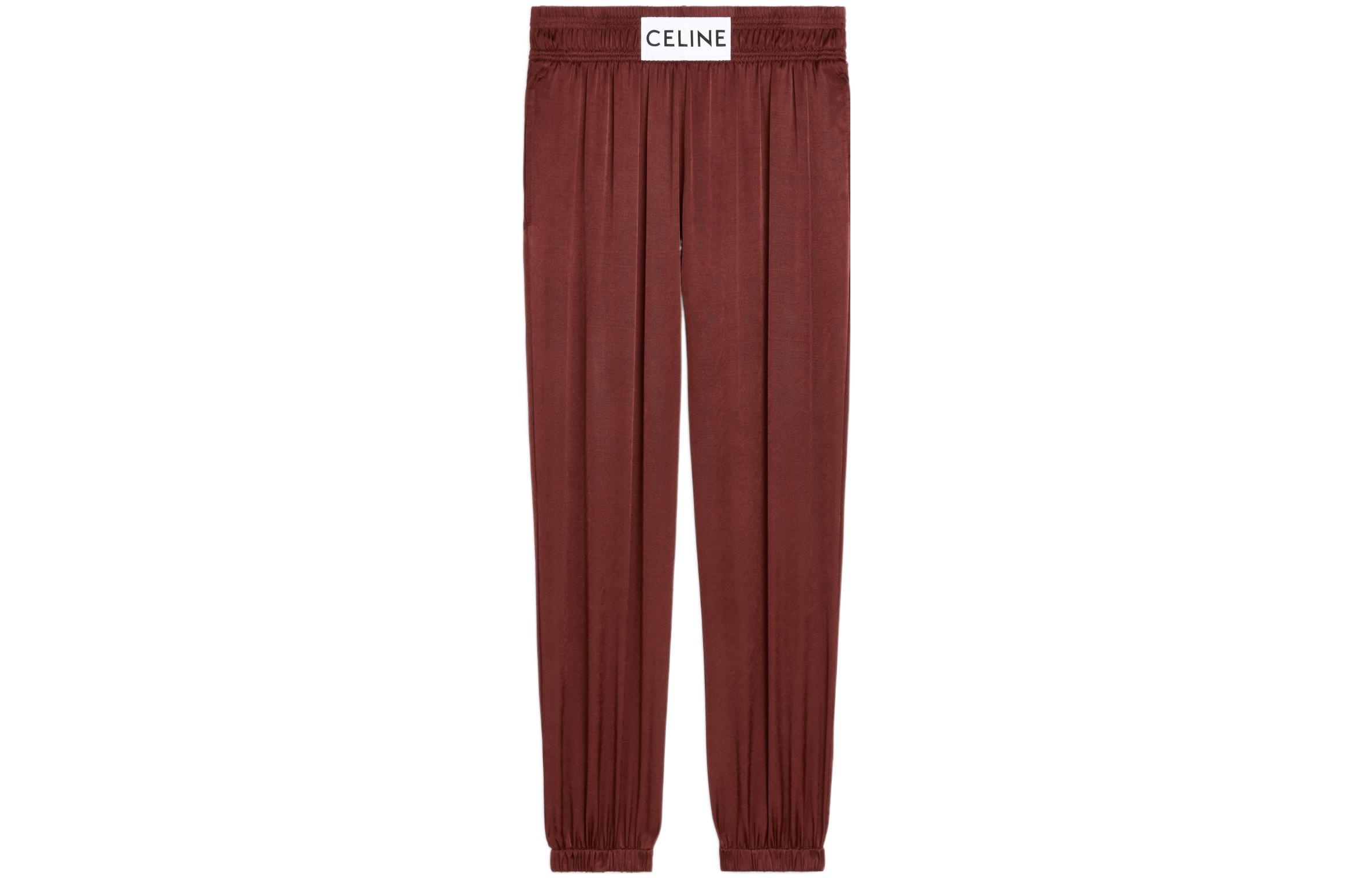 CELINE FW22 Knitted Sweatpants Women's Grape Garden Green