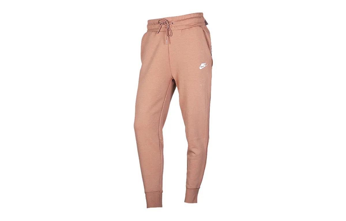 Nike Knitted Sweatpants Women's Desert Yellow Moderate Straight Fit Pants