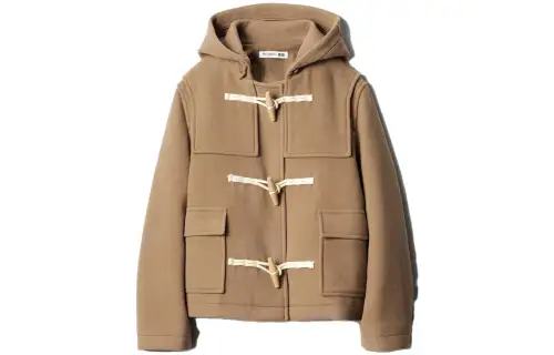 UNIQLO X JW Anderson Uniqlo Jw Anderson Co Branded Series Coats Women's Khaki Hooded Moderate Straight Fit