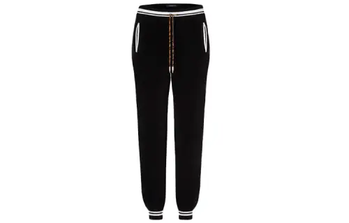 LOUIS VUITTON Knitted Sweatpants Women's Black