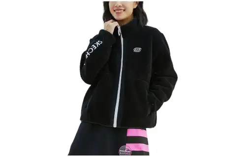 Skechers Velvet feel Coat Women's Carbon Black
