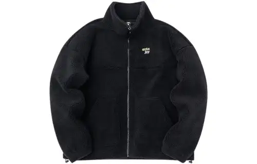 ANTA Life Collection Velvet Jackets Women's Black Stand Collar