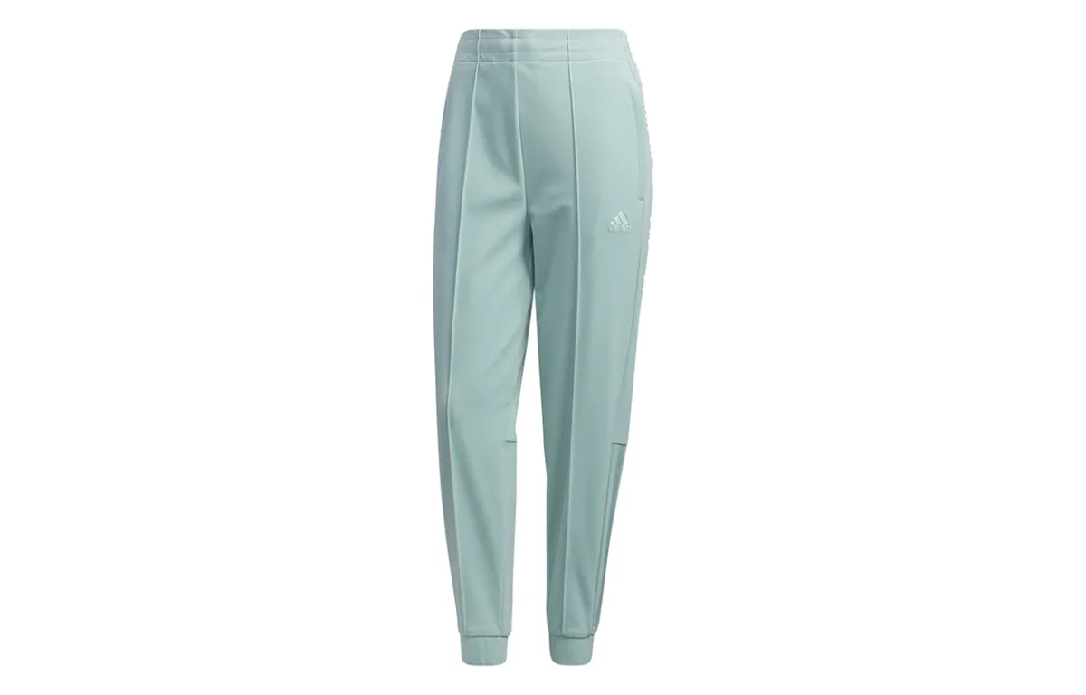 Adidas Knitted Sweatpants Women's Teal Moderate Straight Fit Pants