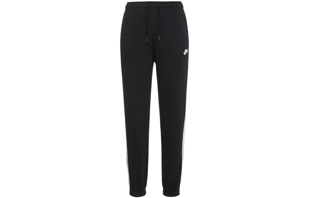 Nike Fleece Lined Thermal Casual Ankle Vintage Patchwork Knitted Sweatpants Women's Black
