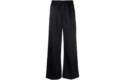 Jordan Knitted Sweatpants Women's Black Moderate Wide Leg Pants
