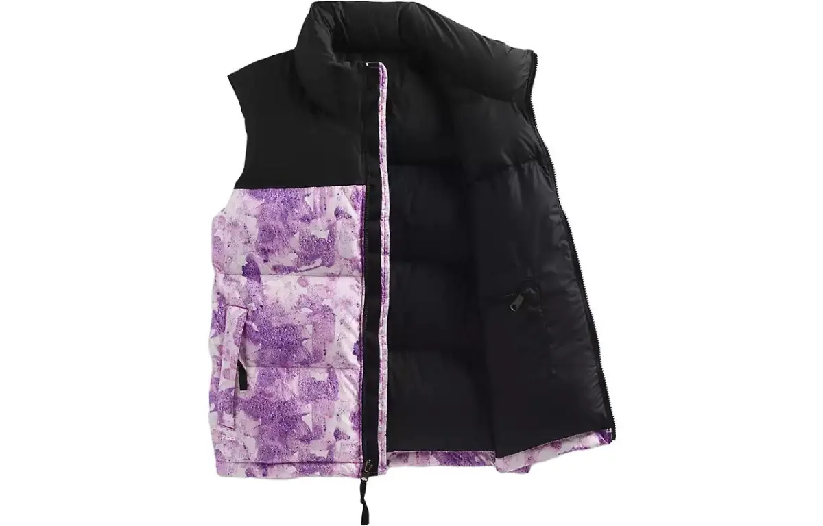 THE NORTH FACE 1996 Down Vests Women's Purple Stand Collar Moderate Other
