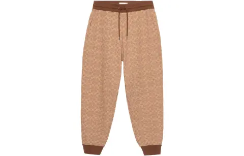 COACH SS23 Knitted Sweatpants Women's Khaki