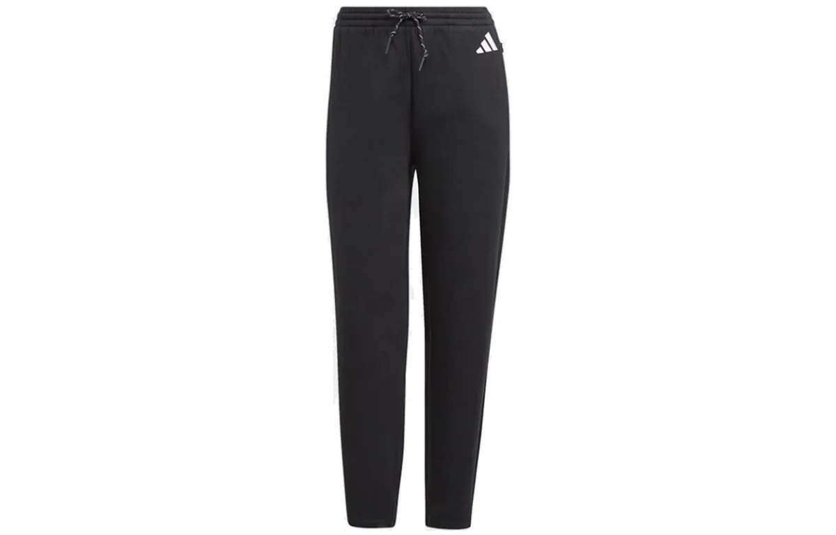 Adidas Knitted Sweatpants Women's Black Moderate Cuffed Pants