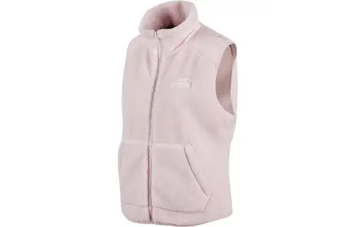 Skechers Vests Women's Gray Pink/01NX Stand Collar Moderate Knitted Fabric