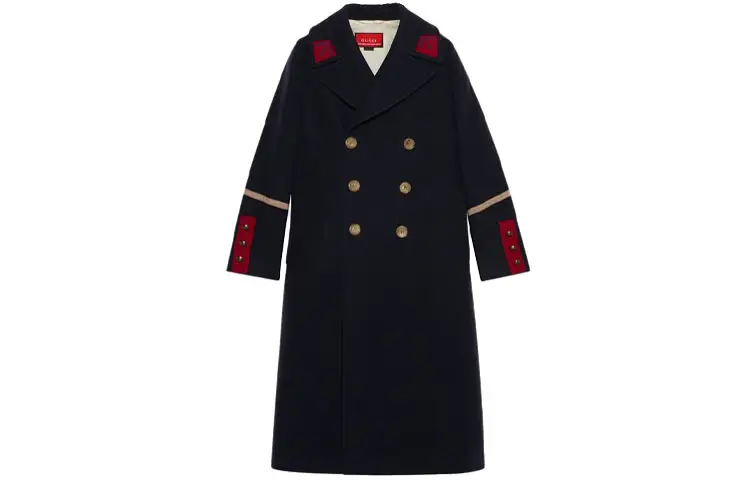 GUCCI Velvet feel Coat Women's Dark Blue