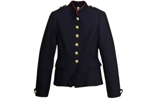 Burberry Cropped Coats Women's Dark Blue Stand Collar Moderate