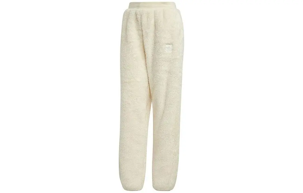 Adidas Originals Knitted Sweatpants Women's Ecru Moderate Cuffed Pants