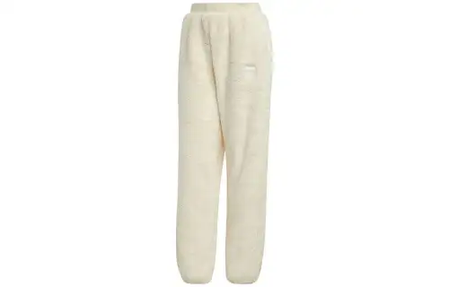 Adidas Originals Knitted Sweatpants Women's Ecru Moderate Cuffed Pants
