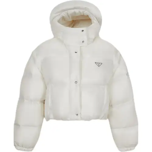 PRADA Re Nylon Down Jacket Women's White