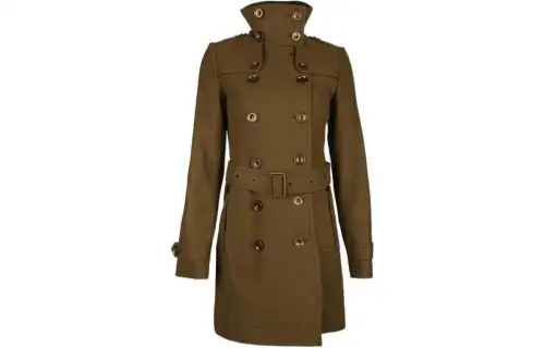 Burberry Coats Women's Khaki Moderate