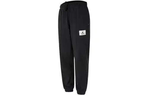 Jordan Knitted Sweatpants Women's Black Moderate Slim Fit Pants