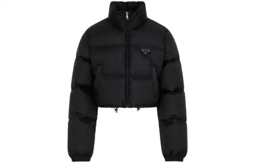 PRADA Cropped Coat Women's Black