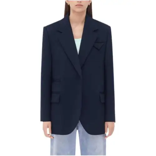 Bottega Veneta FW23 Business Suit Coat Women's Dark Blue